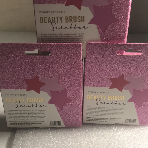 3 X BEAUTY CONCEPTS PINK STAR BRUSH SCRUBBER LOT - Picture 3 of 6